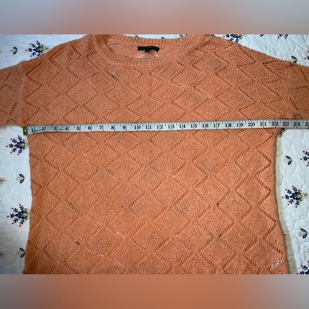 Peach Stacco lightweight longsleeved sweater size Medium - Picture 3 of 8